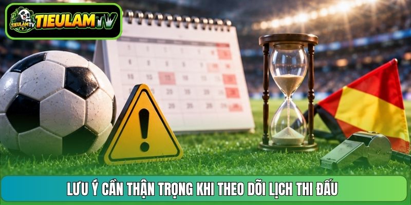 Lưu ý cần thận trọng khi theo dõi lịch thi đấu