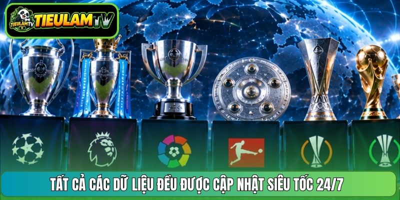 Tất cả các dữ liệu đều được cập nhật siêu tốc 24/7
